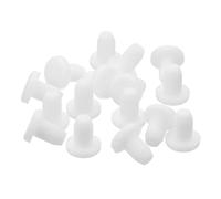 QUARKZMAN 16 Pezzi Tappo in Gomma Bianco, 3,8mm Tappo Fori per 3,5mm/0,14" Foro, Copriforo Silicone Coperture per Provetta Laboratorio
