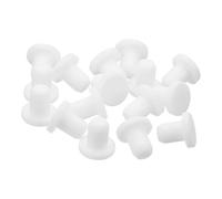 QUARKZMAN 16 Pezzi Tappo in Gomma Bianco, 5,8mm Tappo Fori per 5,5mm/0,22" Foro, Copriforo Silicone Coperture per Provetta Laboratorio