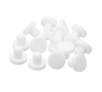 QUARKZMAN 16 Pezzi Tappo in Gomma Bianco, 8mm Tappo Fori per 7,5-7,8mm/0,3-0,31" Foro, Copriforo Silicone Coperture per Provetta Laboratorio
