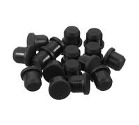 QUARKZMAN 16 Pezzi Tappo in Gomma Nero, 10,5m Tappo Fori per 10-10,3mm/0,4-0,41" Foro, Copriforo Silicone Coperture per Provetta Laboratorio