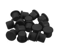 QUARKZMAN 16 Pezzi Tappo in Gomma Nero, 12,5mm Tappo Fori per 12-12,3mm/0,47-0,48" Foro, Copriforo Silicone Coperture per Provetta Laboratorio