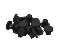 QUARKZMAN 16 Pezzi Tappo in Gomma Nero, 12mm Tappo Fori per 11,5-11,8mm/0,45-0,46" Foro, Copriforo Silicone Coperture per Provetta Laboratorio