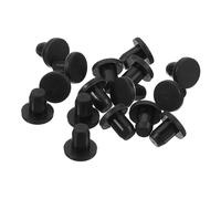 QUARKZMAN 16 Pezzi Tappo in Gomma Nero, 5,3mm Tappo Fori per 5mm/0,2" Foro, Copriforo Silicone Coperture per Provetta Laboratorio