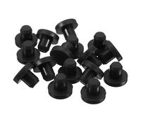 QUARKZMAN 16 Pezzi Tappo in Gomma Nero, 7,5-7,8mm Tappo Fori per 7,5-7,8mm/0,3-0,31 Foro, Copriforo Silicone Coperture per Provetta Laboratorio