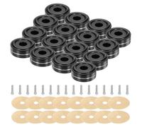 QUARKZMAN 16 Pz Pad di Isolamento per Subwoofer, 40x15mm Pad di Isolamento per Altoparlanti Piedini Spike per Altoparlanti Giradischi Monitor da Studio Pad di Isolamento, Viti M4 Nere