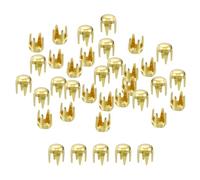 QUARKZMAN 160pz Rivetti a Cupola Tonda Oro, Rivetti Rotondi Borchie Ottone Punte Puntini Punk Rock Perline Artiglio per Vestiti Cintura Borsa Scarpe Bracciale Artigianato Pelle 2,5mm