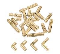 QUARKZMAN 16pz Cerniera Botte Invisibile Ottone, Cerniere Nascoste 17/19/25/30x5mm, Cerniere Barile Pieghevoli Supporto Cilindrico Nascoste per Scatola Ricordi Porta Armadio Cerniere Barile