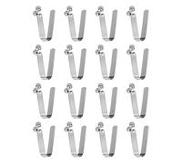 QUARKZMAN 16pz Clip a Molla Scatto Pagaia Kayak a Singolo Pulsante 5,5x7,5x35mm 65Mn Clip Asta Telescopica Tubo Bloccaggio Telescopico Forma V Acciaio per Attrezzatura Canoa Kayak Tenda