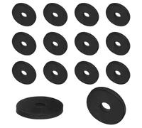 QUARKZMAN 16pz Distanziatori Gomma Rotondo 1" OD x 1/4" ID x 1/8" Altezza Antivibrazione Distanziale Boccola Nera Rondella Piatta Gommino Spessa Rondelle per Casa Auto Accessori Viti Bulloni