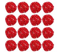 QUARKZMAN 16pz Palline in Rattan di Vimini 1,2 Pollici Riempitivi Vasi Palline Decorative Rattan per Riempitivo Vasi Matrimonio Centrotavola Decorazione Casa Rosso Brillante