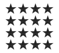 QUARKZMAN 16pz Stelle Termoadesive, Toppe Ricamate a Cucire Stelle, Toppe Decorative Riparazioni Applicazioni per Artigianato Fai da Te Zaini Borse Cappello Abbigliamento, 29mm Nero