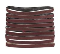 QUARKZMAN 18 Pezzi 1 X 30" Cinghie Di Levigatura 2 Pezzi Ciascuno Di Grana 80/120/180/240/320/400/600/800/1000 Ossido Di Alluminio Giunto A Filo Carta Smeriglio A Nastro Lavorazione