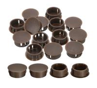 QUARKZMAN 18 Pz 20mm(13/16") Tappi Copriforo A Scatto Rotondo Per Pannello Incassato Per Inserto Di Mobili, Pannello Terminale, Marrone