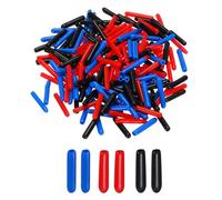 QUARKZMAN 180pz Tappi Terminali in Gomma 1.5mm Protezioni per Filettatura Della Vite Del Coperchio Del Tappo Del Bullone Del Tubo Tondo in Pvc Vinilico Id, Nero Rosso Blu