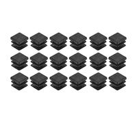 QUARKZMAN 18Pz Tappo Quadrato, 18 x 18mm/0.71 x 0.71 Pollici Tappi Quadrati in Plastica PE Gommini per Sedie per 14-16mm/0.55-0.63 Pollici per Gambe di Sedie Mobili, Nero