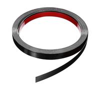 QUARKZMAN 19.7 Piedi X 0.59" Muro Ritaglia Stacca e Incolla Modanatura Ritaglia Cornice Adesivo Inossidabile Acciaio Spazzolato Finitura Metallo Fascia Rifinitura per Affianca Bordo Nero