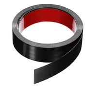 QUARKZMAN 19.7 Piedi X 1.58" Muro Ritaglia Stacca e Incolla Modanatura Ritaglia Cornice Adesivo Inossidabile Acciaio Spazzolato Finitura Metallo Fascia Rifinitura per Affianca Bordo Nero