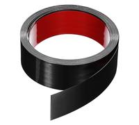 QUARKZMAN 19.7ft X 1.97" Muro Ritaglia Stacca Incolla Modanatura Ritaglia Cornice Adesivo Inossidabile Acciaio Spazzolato Finitura Metallo Fascia Rifinitura per Parete Soffitto Bordo Nero