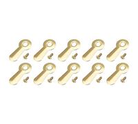 QUARKZMAN 19 x 8,5mm Cornice per Foto Tasti Gira x 50pz Fermi metallo Chiusure con Viti per Fissaggio e Sospensione Cornici, [Oro]