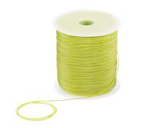 QUARKZMAN 1mm Cordino Nylon 305 Iarde Cordino Raso Nylon Cordino Braccialetti Cordino Cinese per Gioielli Intrecciati Realizzazione Gioielli Collane Intrecciate Macramé Rifinitura Verde Mela