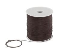 QUARKZMAN 1mm Cordino Nylon 305 Iarde Cordino Raso Nylon Cordino Braccialetti Cordino Cinese per Gioielli Intrecciati Realizzazione Gioielli Collane Intrecciate Rifinitura Marrone Scuro