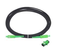 QUARKZMAN 1pz 16. 4Ft Simplex monomodale OS2 fibre Ottica Patch Cavo LSZH SC/APC - SC/APC ArmoRosso Jumper Optical Nero fo fibre Ottica LAN Networks with Adattatore