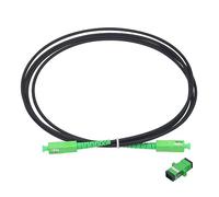 QUARKZMAN 1pz 6. 6Ft Simplex monomodale OS2 fibre Ottica Patch Cavo LSZH SC/APC - SC/APC ArmoRosso Jumper Optical Nero fo fibre Ottica LAN Networks with Adattatore