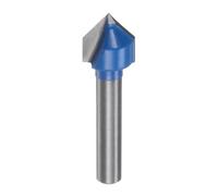 QUARKZMAN 1pz Fresa per Router 0,5" Dia 1/4" Attacco 90 Gradi Fresa a Candele Tipo V in Carburo per Lavorazione Legno Falegnameria Incisione Bordi Rifilatore Cutter Strumenti