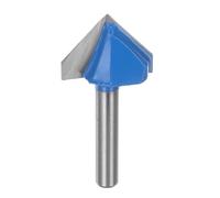 QUARKZMAN 1pz Fresa per Router 1" Dia 1/4" Attacco 90 Gradi Fresa a Candele Tipo V in Carburo per Lavorazione Legno Falegnameria Incisione Bordi Rifilatore Cutter Strumenti