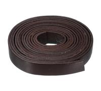 QUARKZMAN 2,2 Yard 15mm Corda Piatta Pelle, Strisce Pelle da 2mm Spessore per Realizzare Braccialetti Cinghie per Borse (Caffè)