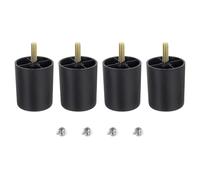 QUARKZMAN 2,4" Plastica Mobili Gambe Set 4 Rotondo Rastremato Tavolo Divano Armadio Letto Gambe Sostituzione Mobili Divano Piedi con M8 Gancio Bulloni