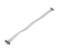 QUARKZMAN 2.54mm Passo IDC 10 a 16 Perni Doppio Femmina Connettore Scheda Madre Piatto Nastro Cavo Filo 30cm 11.8" Grigio