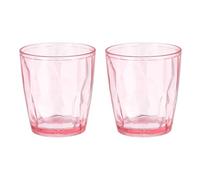 QUARKZMAN 2 Bicchieri Di Plastica Per Bere, 10.48oz Bicchieri Infrangibili Riutilizzabili E Impilabili Per Acqua Casa Ufficio All'Aperto Birra Cocktail Succo Whisky, Rosso