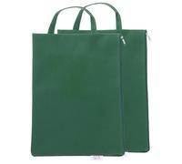 QUARKZMAN 2 Buste Con Cerniera 24.5 x 34cm Tessuto Oxford Impermeabile Portadocumenti A4 Con Manico Organizzatore Borsa Per Archiviazioni, Verde Scuro