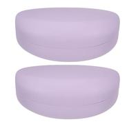 QUARKZMAN 2 custodie per occhiali in ecopelle, custodia per occhiali antigraffio in ecopelle, custodia rigida per occhiali da vista, custodie protettive, viola scuro