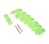 QUARKZMAN 2 Nastri da Ballo 78.7" Nastri per Ginnastica Ritmica E Artistic con Bacchetta per Twirling Ballo, Verde