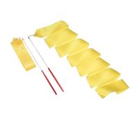 QUARKZMAN 2 Nastro da Ballo 78.7" Nastro Ginnastica Ritmica Bacchette Ballo Girare Nastri Ballo per Allenamento Ballo Artistica Ginnastica Giallo