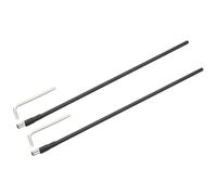 QUARKZMAN 2 Pack Guitar Two Way Rod, 440mm Low-Profile Guitar Rod 4mm L-Wrench, Strumenti per Liuteria per Riparazione e Regolazione Manico Chitarre Elettriche Acustiche e Bassi, Nero