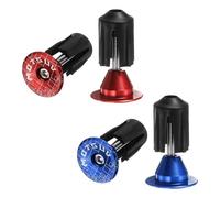 QUARKZMAN 2 Paia Tappi Estremità Manubrio Alluminio Tappi Bici 0.7oz Sistema A Espansione Per MTB Strada BMX Bici Fissa, Rosso Blu