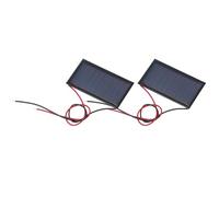QUARKZMAN 2 Pannelli Solari Mini 5V 0.225W 45mA Piccoli Pannelli Solari Policristallini Con 2 Cavi Per Materiali Fai Da Te Giocattoli Elettrici Caricabatterie 53mm x 30mm