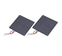 QUARKZMAN 2 Pannelli Solari Mini 6V 0.9W 150mA, Piccoli Pannelli Solari Policristallini Con 2 Cavi Per Materiali Fai Da Te Giocattoli Elettrici Caricabatterie, 80mm x 80mm