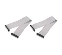 QUARKZMAN 2 PCS Connettore IDC Cavo A Nastro Piatto, 30 Pin Passo 2.54mm Lunghezza 30cm Connettore FC A FC Doppio Femmina Cavo A Nastro Piatto Filo per Elettronica Industriale, Grigio