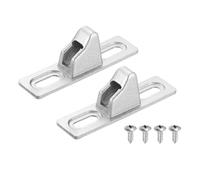 QUARKZMAN 2 Pcs Fermaporte A Scorrimento, 2.68" x 0.69" Fermaporte Per Porte A vetro Scorrevoli In Lega Di Zinco Con Viti Di Montaggio Per Varie Porte A vetro Scorrevoli, Argento