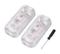 QUARKZMAN 2 Pcs Interruttore In,250V 6A Interruttore On Off Con Terminale Di Massa E Cacciavite Sostituzione Riparazione Pulsante Di Controllo ON OFF Per Lampade Letto Luci LED