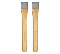QUARKZMAN 2 pcs Scalpello A Freddo 20mm Di Larghezza 200mm Di Lunghezza Acciaio Lega Alta Durezza Trattamento Termico Scalpello Piatto Resistente Per Taglio Acciaio Bronzo Colore Grigio Oro