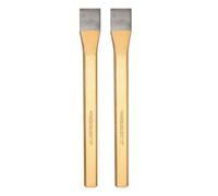 QUARKZMAN 2 pcs Scalpello A Freddo 23 Mm Di Larghezza 250 Mm Di Lunghezza Acciaio Lega Alta Durezza Trattamento Termico Scalpello Piatto A Freddo Resistente Acciaio Bronzo Colore Grigio Oro