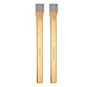 QUARKZMAN 2 pcs Scalpello A Freddo 23mm Di Larghezza 300mm Di Lunghezza Acciaio Lega Alta Durezza Trattamento Termico Scalpello Piatto Acciaio Bronzo Barre Di Colore Grigio Oro