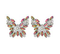 QUARKZMAN 2 Pezze Applique Farfalle Con Strass, Applicazioni Con Perline A Ferro Da Stiro, Toppe Decorative Per Cappello Borse Scarpe Accessori Fai Da Te, Multicolore