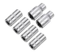 QUARKZMAN 2 Pezzi 3/8 e 4 Pezzi 1/4" Bussola Poco Profonda a 6 Punti Cr-V | Bussola Poco Profonda da 10 Mm Presa Metrica, per Riparazioni Manuali Fai-Da-Te Automobilistiche