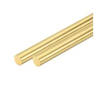 QUARKZMAN 2 Pezzi 5/16"(8mm Diametro Ottone Solido Tondo 8"(203mm Lunghezza | H62 Barra Tornio Ottone Rotondo, Per DIY Artigianato Industria Costruzione